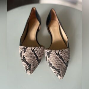Snakeskin Patterned Women's Flats
